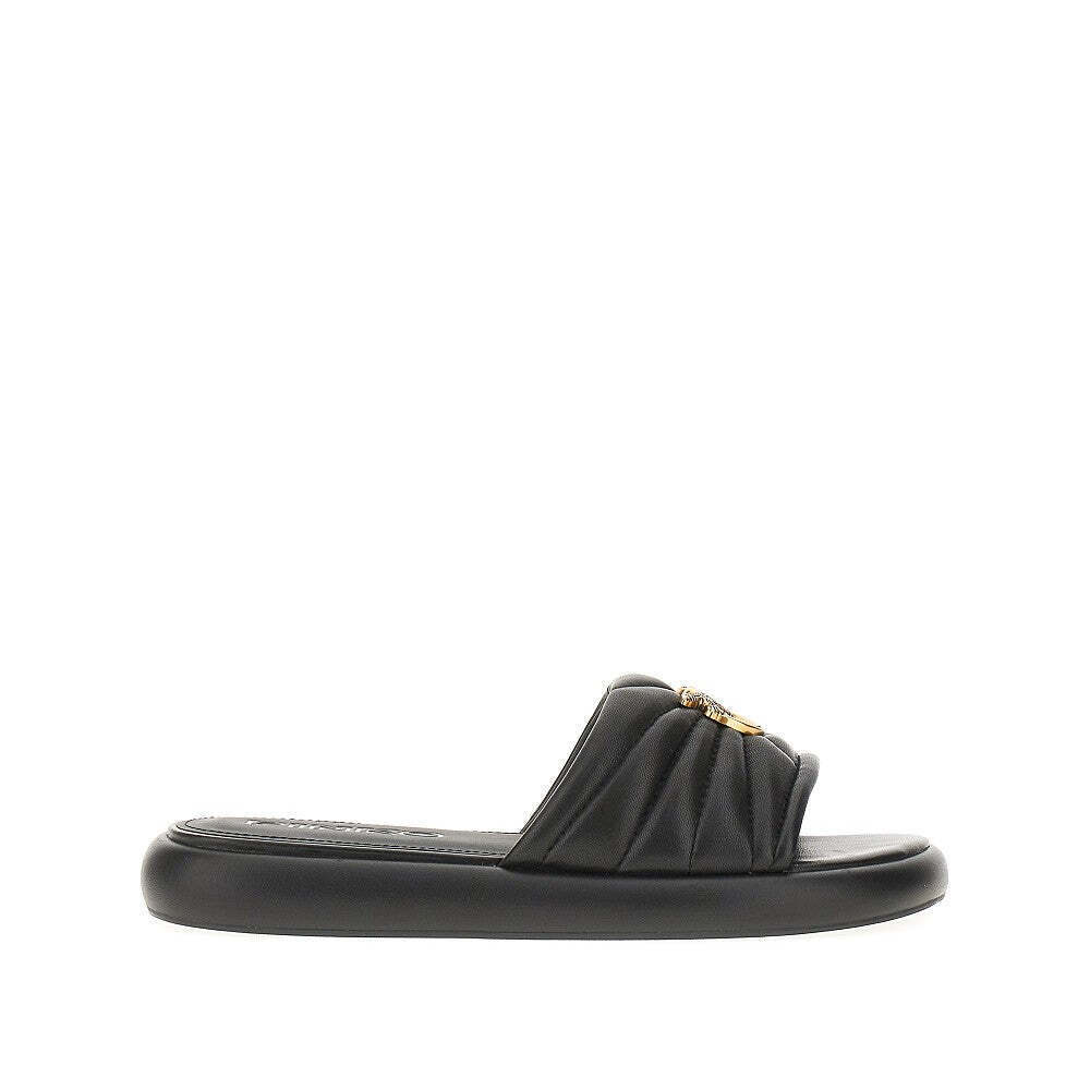 Pinko Love Birds Nappa Leather Slides
